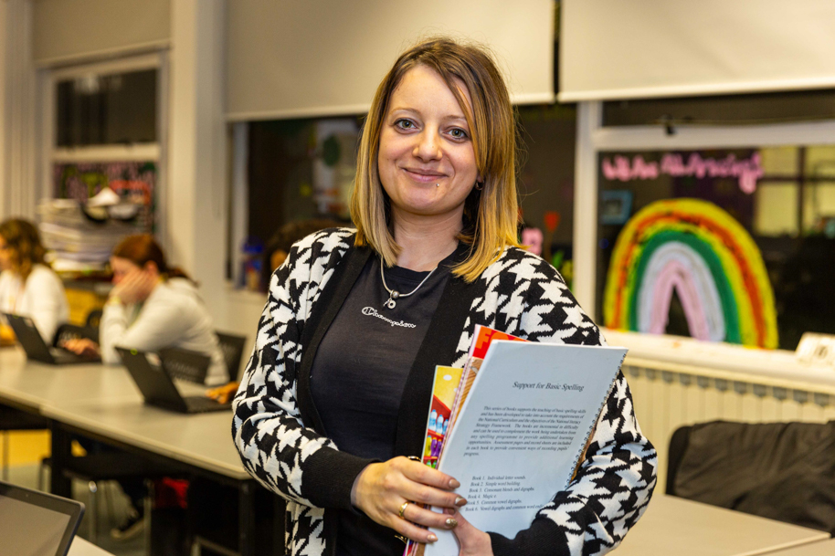 Tutor smiling